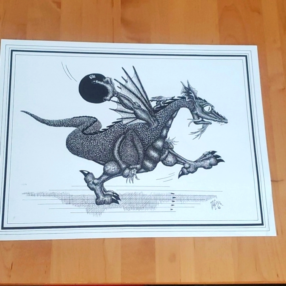 R.C. Matteson , Dragon printed signature bowling